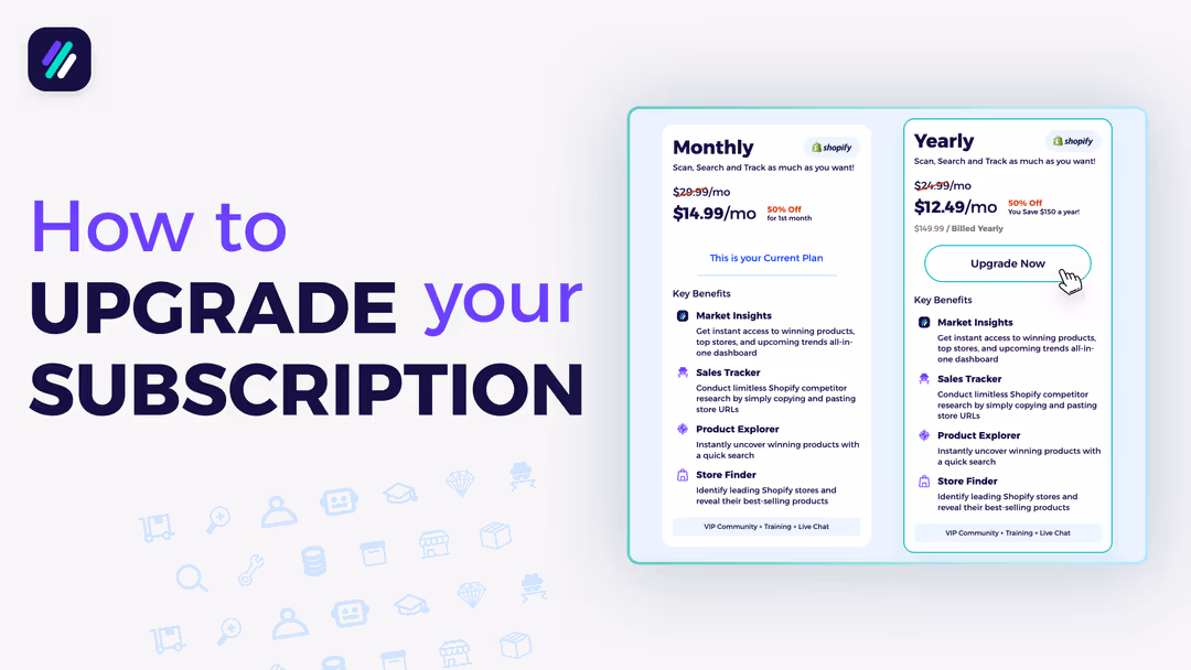 How to upgrade subscription tutorial