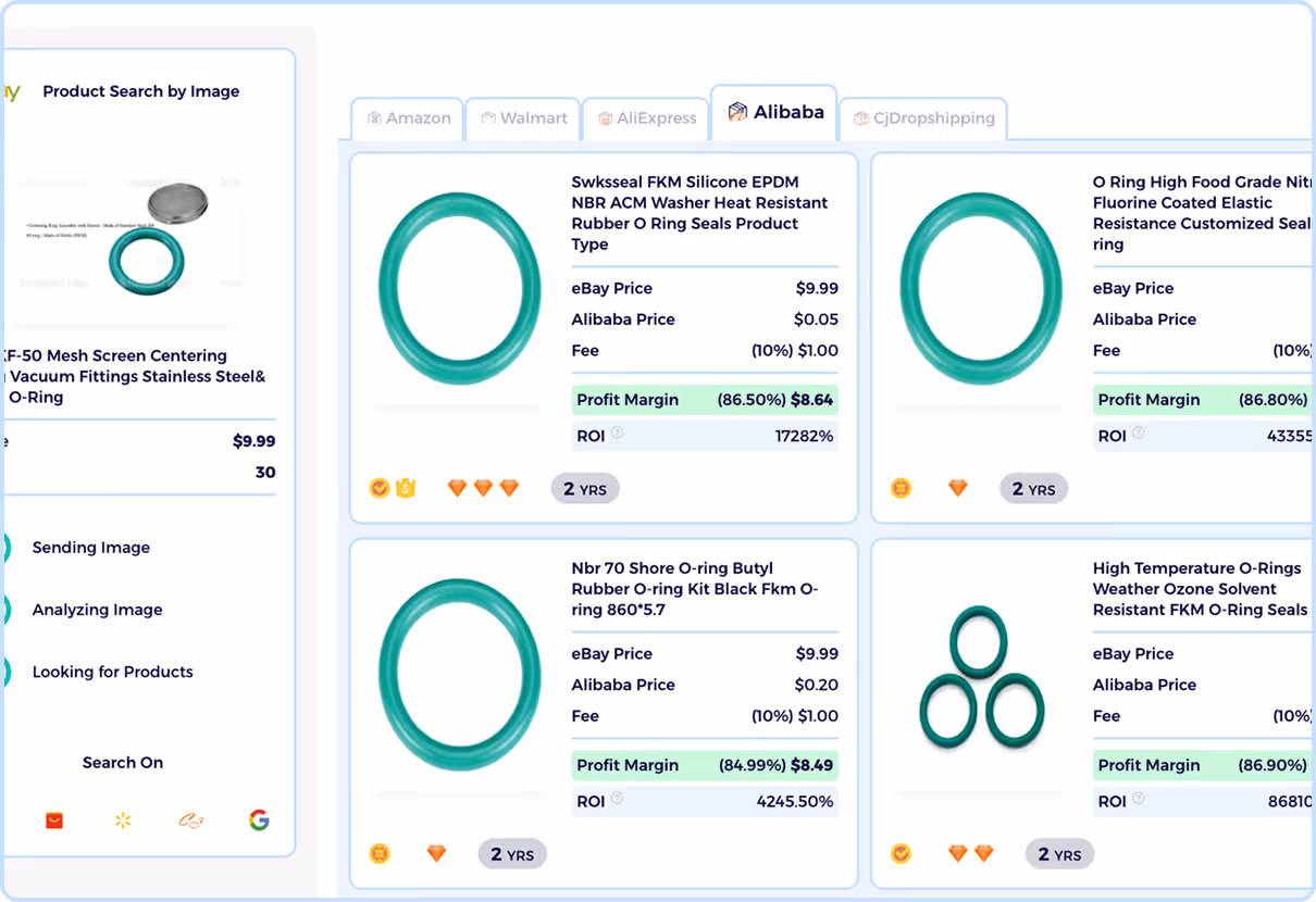 find alibaba item finder anywhere in ZIK Analytics