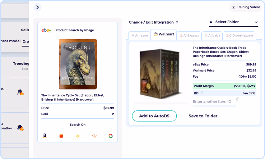 walmart to ebay dropshipping software product sourcing and matching tool 1