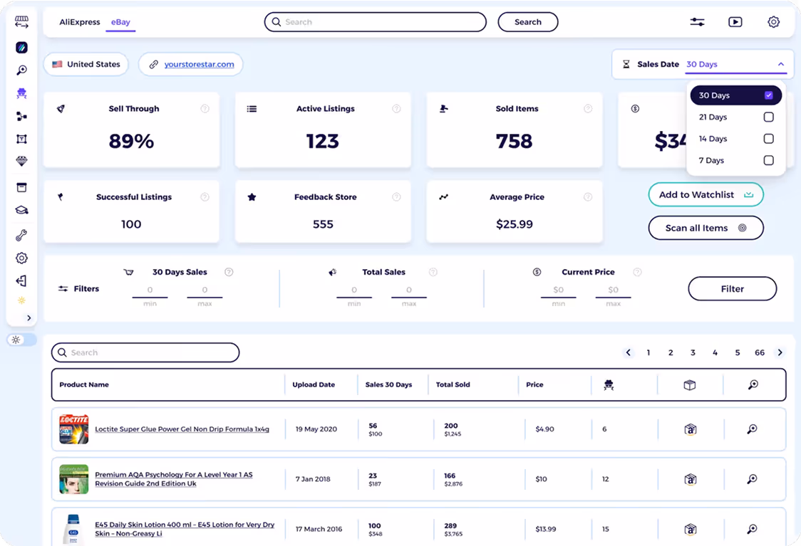 search Shopify suppliers by image in Shopify Sales Tracker