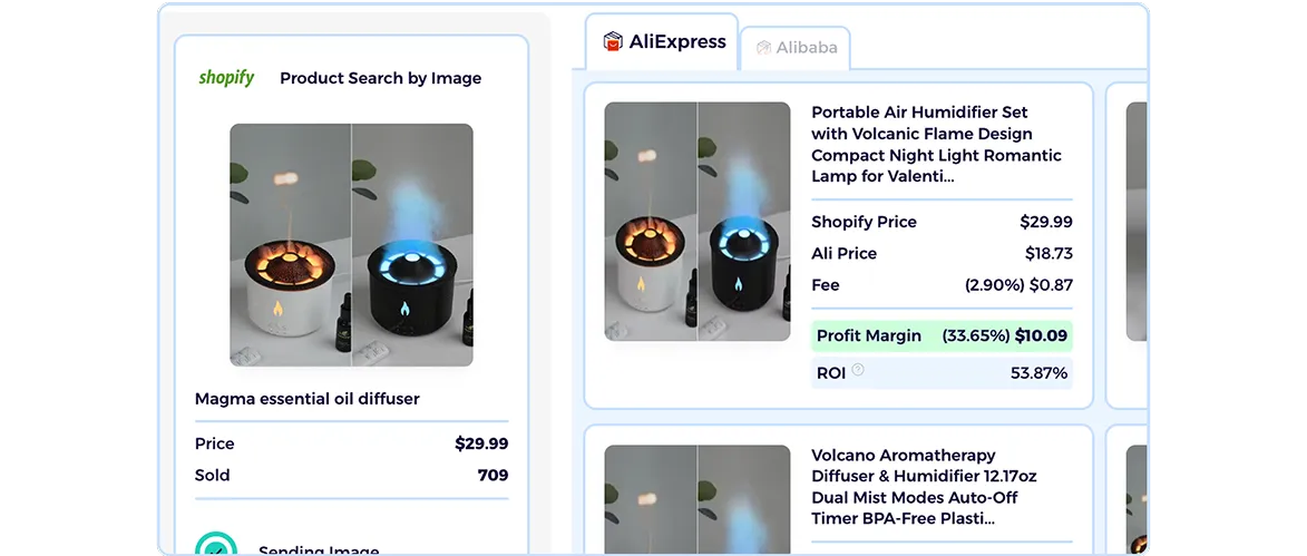 search alibaba by image tool with shopify product explorer