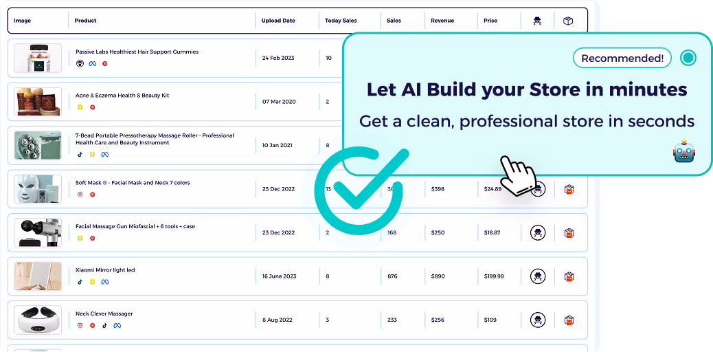 try dropshipping website builder now