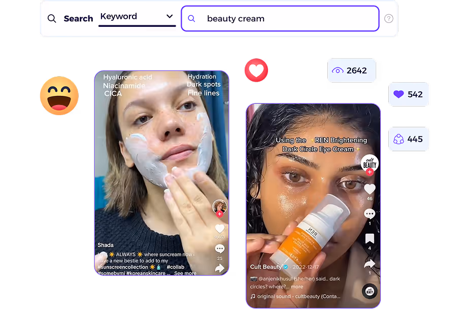 Shopify ad spy tool showing Facebook, Instagram, and TikTok competitor ad creatives and duration