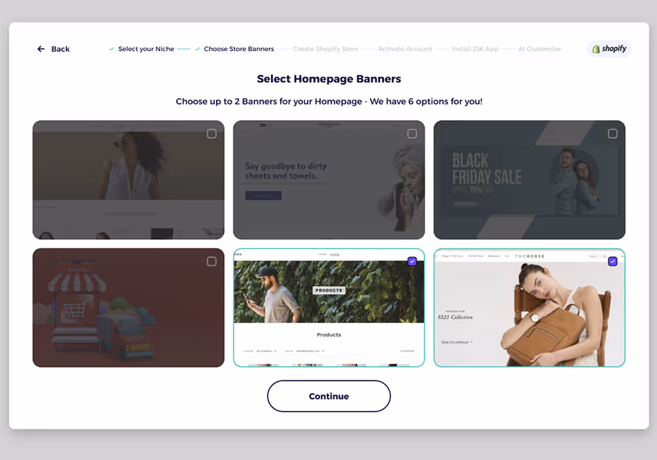 shopify website builder ai store customization