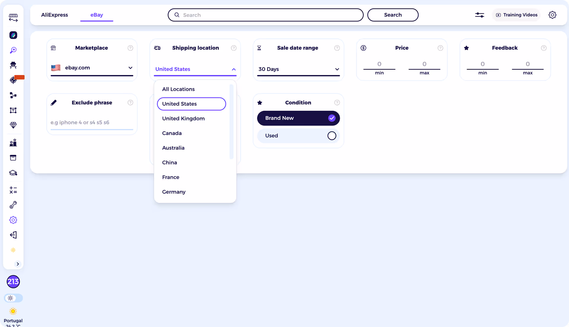ebay dropshipping software step set you filters