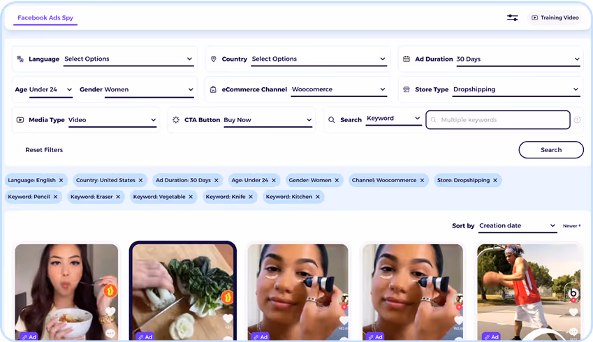 ecommerce spy tool with adspy