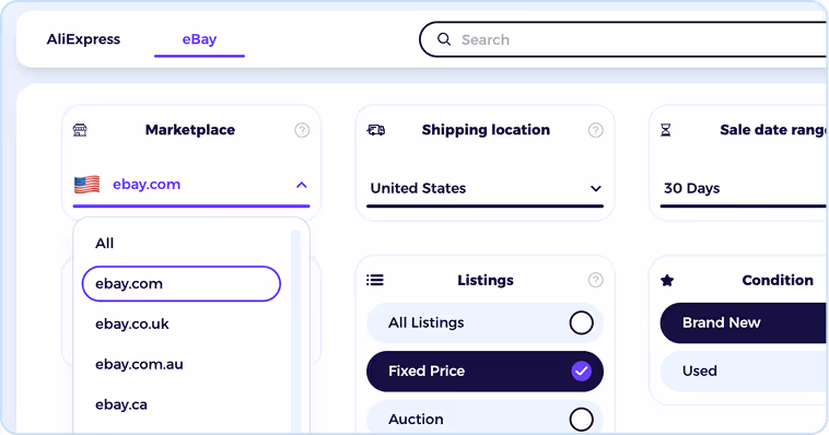 ebay price tracker with ebay product research tool