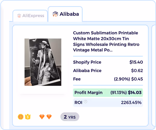 ecommerce spy tool with alibaba sourcing products