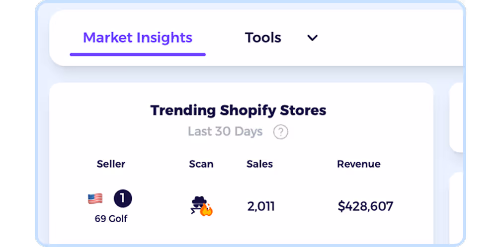 ecommerce spy tool with market insights