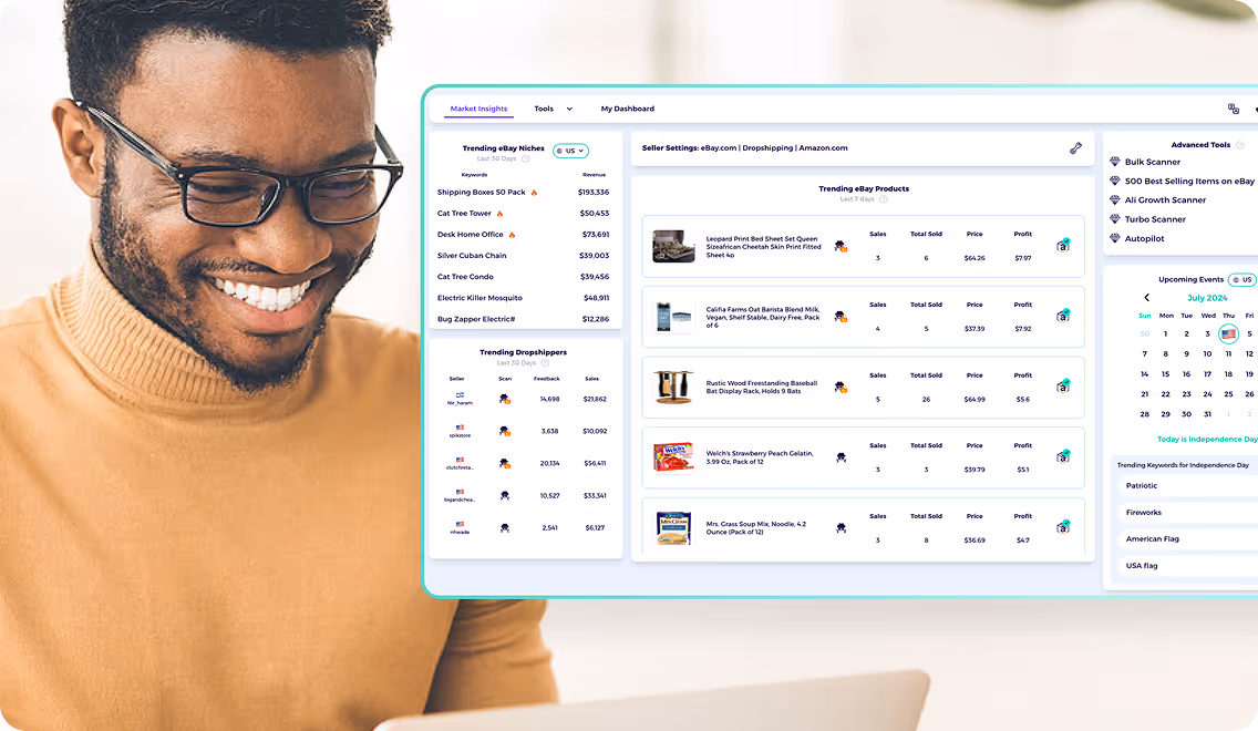 use ebay dropshipping software to find trending ebay products